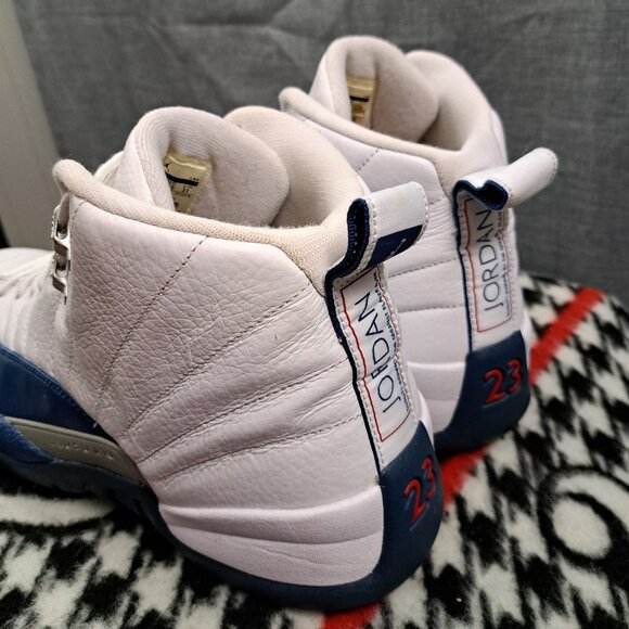 Size 13 Men Nike Air Jordan 12 Retro French Blue White Leather 2015 - Picture 4 of 14